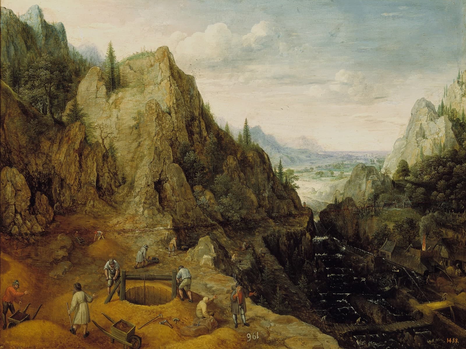 Landschap met ijzersmelterij