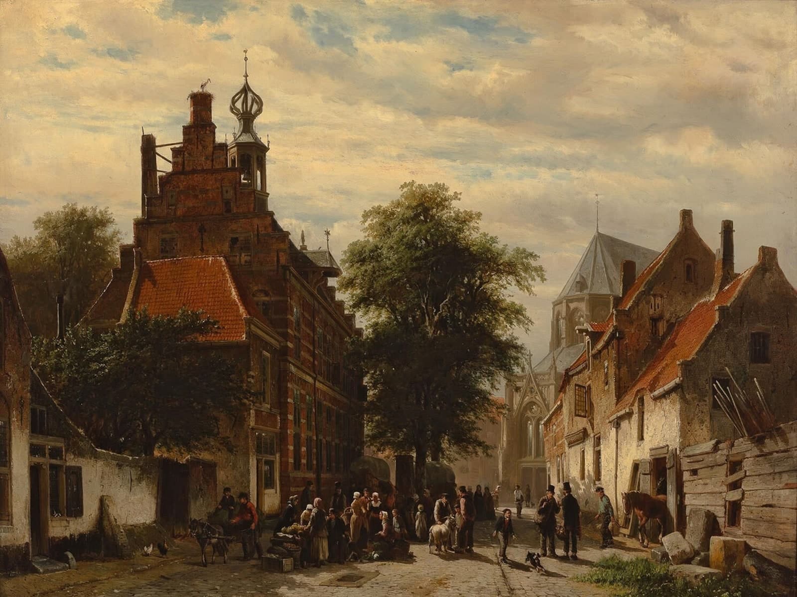 Stadhuis en markt te Naarden