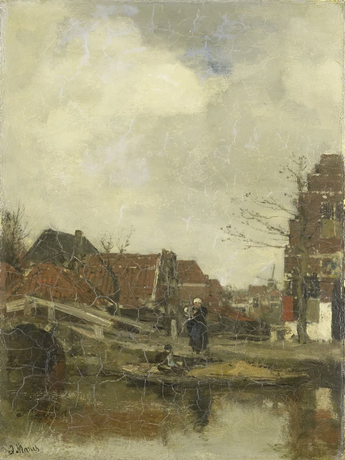 Oud buurtje aan het water