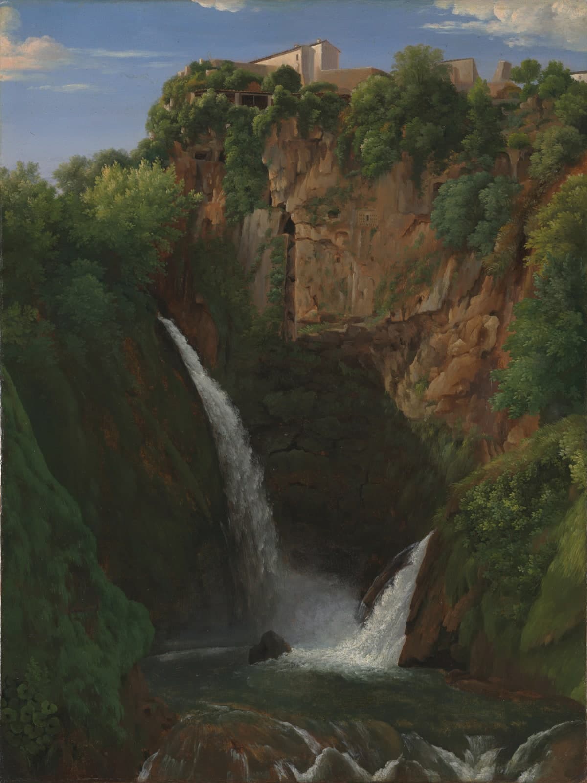 Gezicht op de waterval van Tivoli