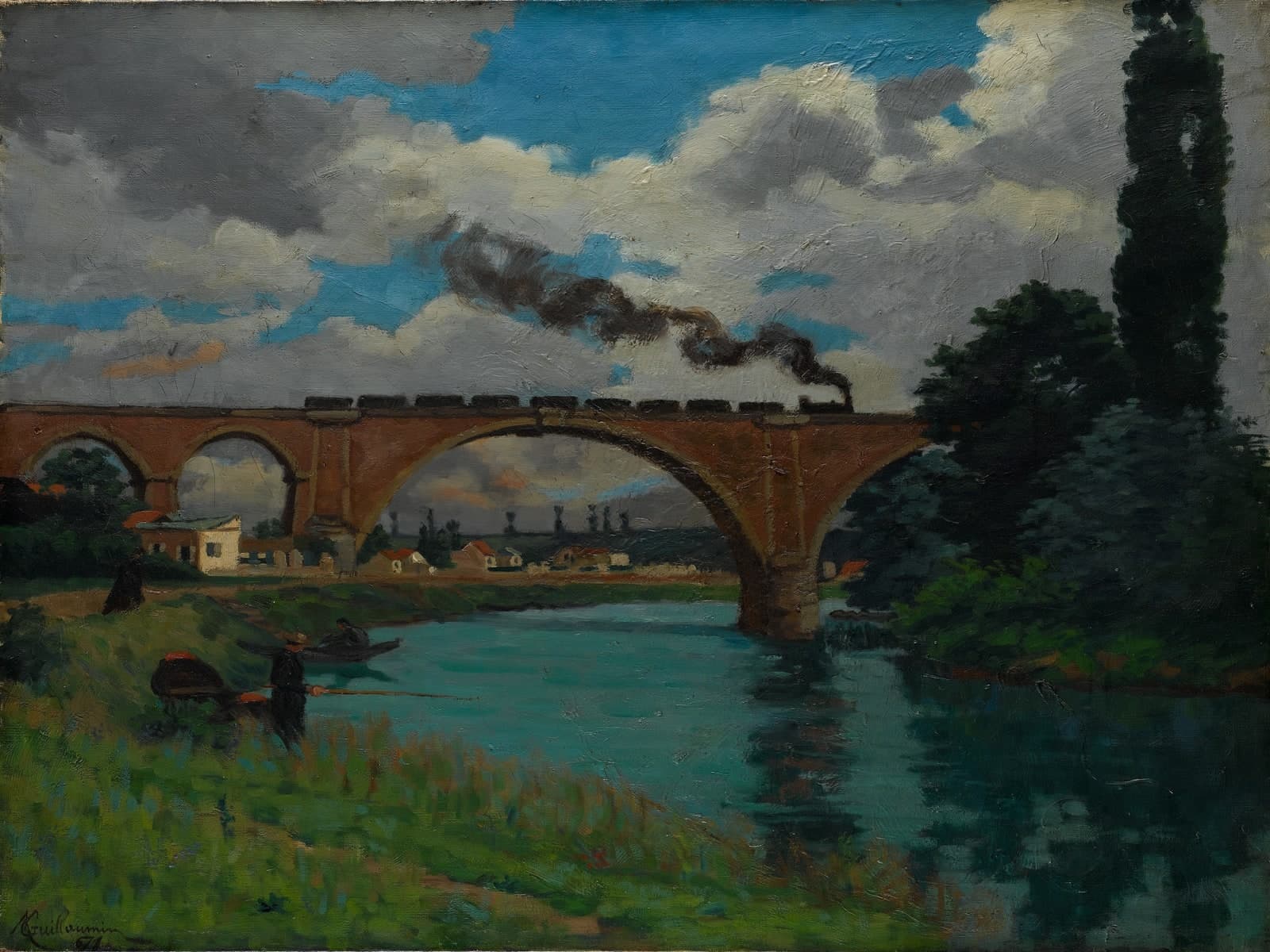 Spoorbrug over de Marne bij Joinville