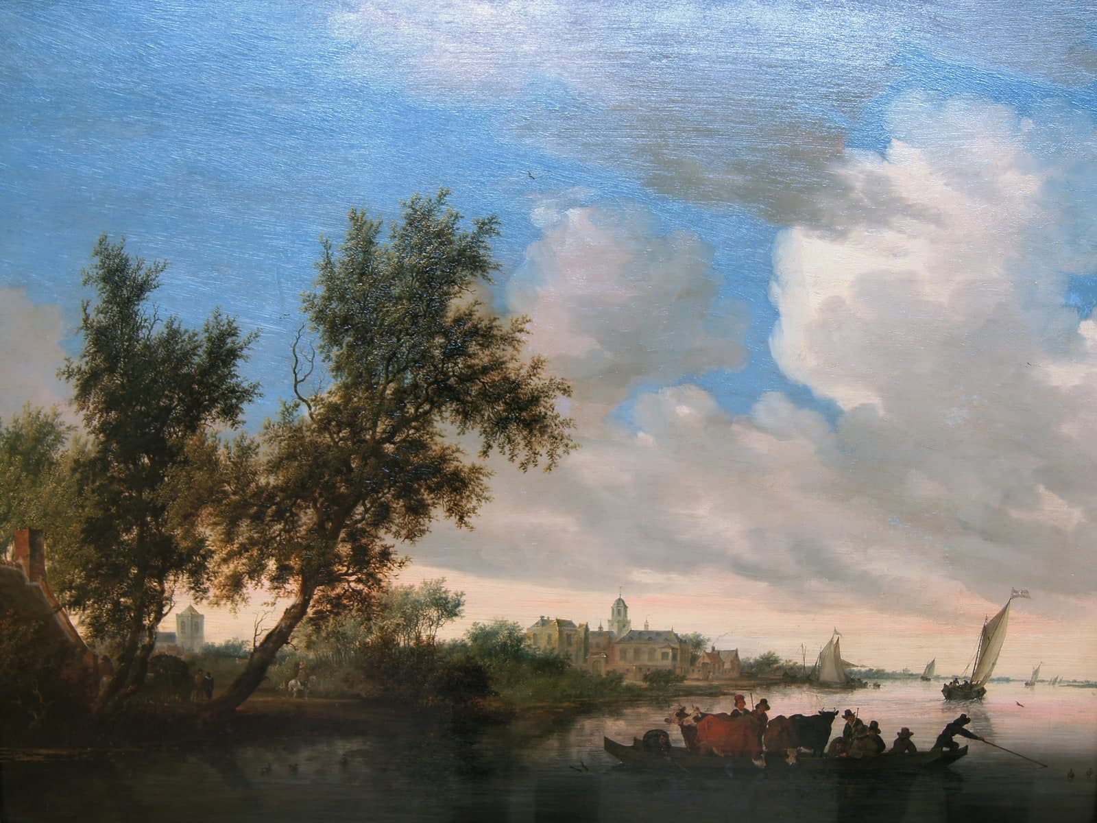 Rivierlandschap met kasteel Nijenrode