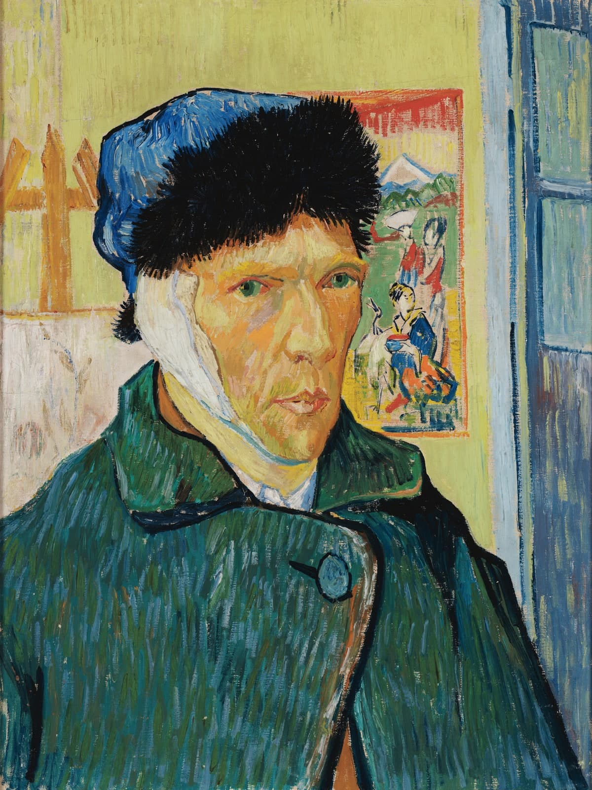 Zelfportret met verbonden oor