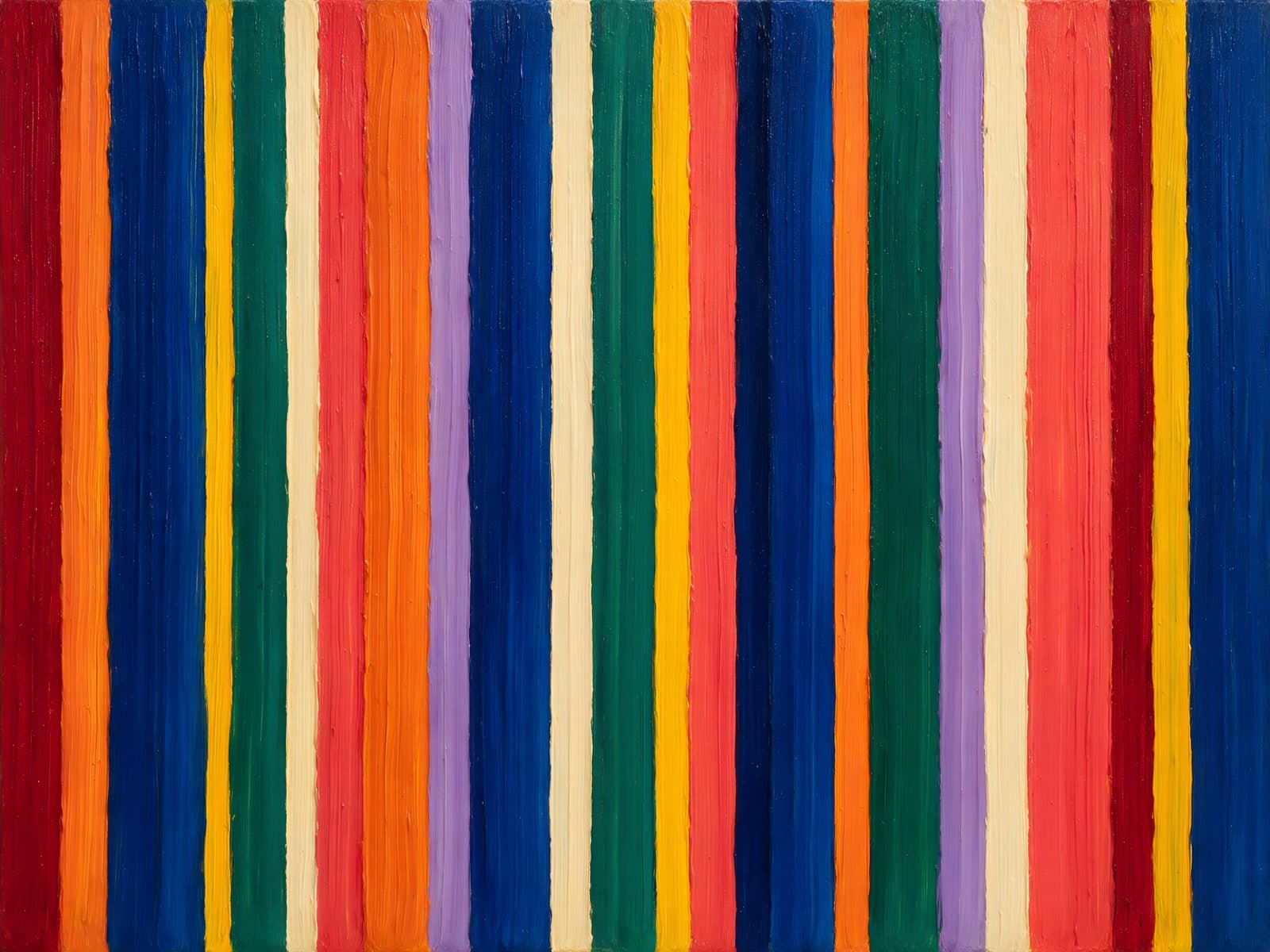 Veelkleurige verticale strepen in blauw en rood