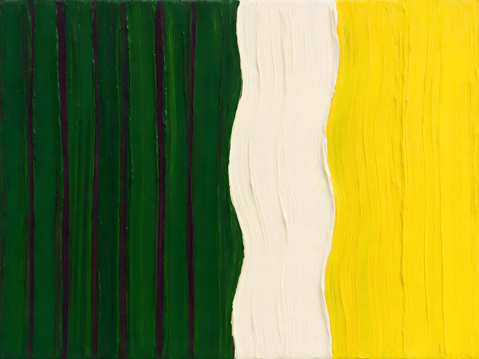 Groene, witte en gele verticale banen