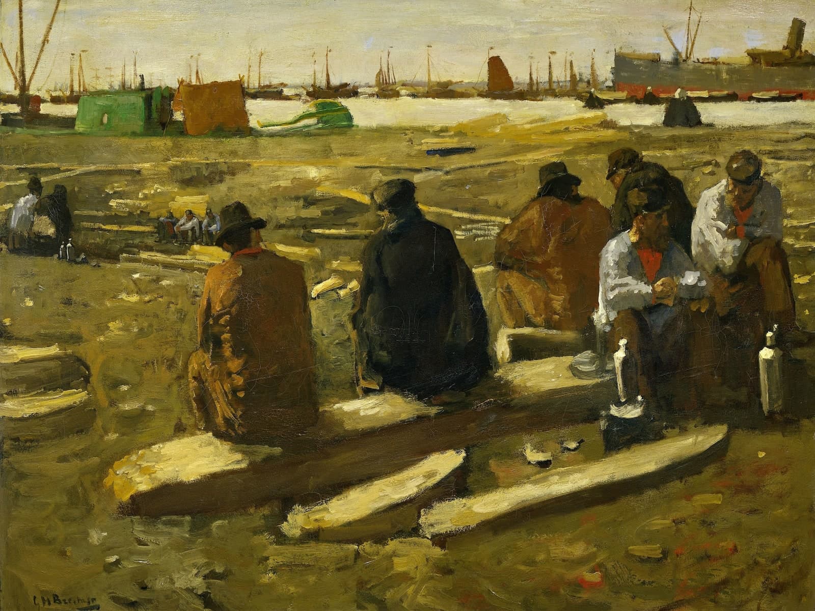 Het schaftuur op de bouwplaats