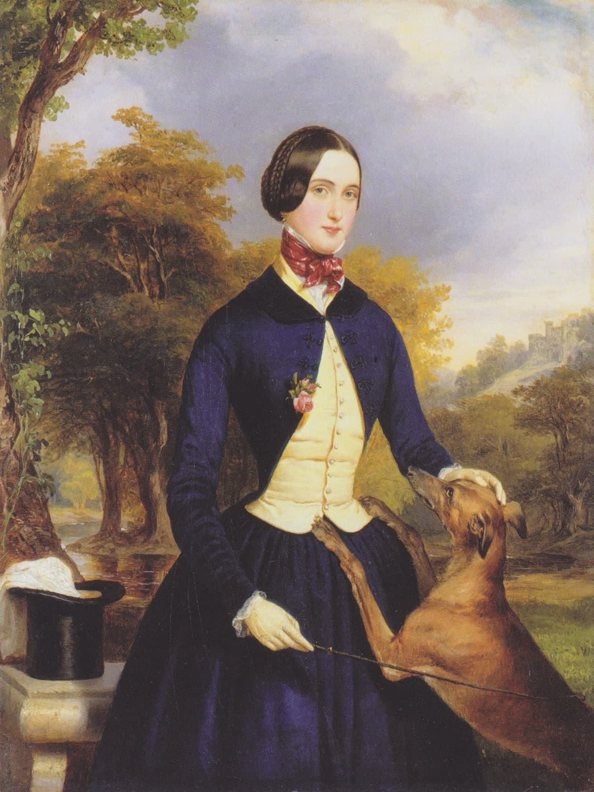 Portret van een vrouw als amazone