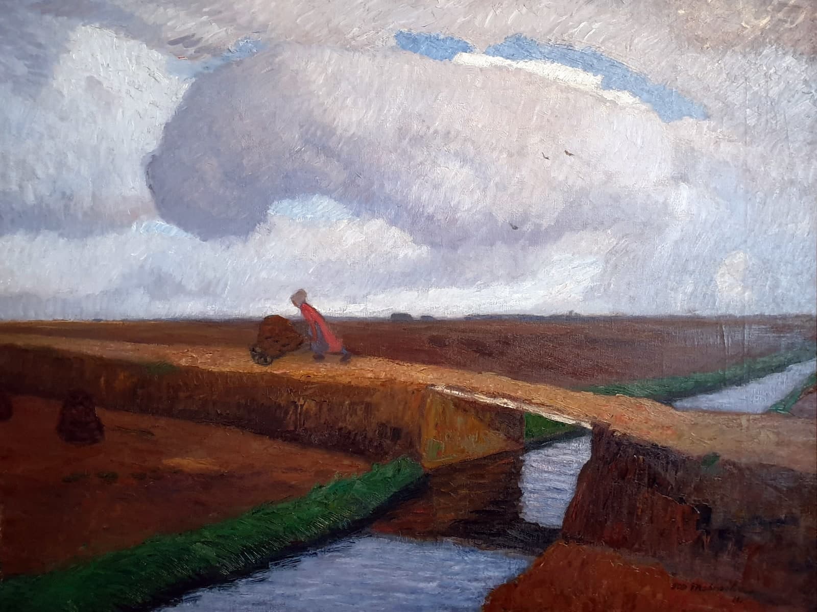 Herfstlandschap aan de Noordzeekust met kanaal
