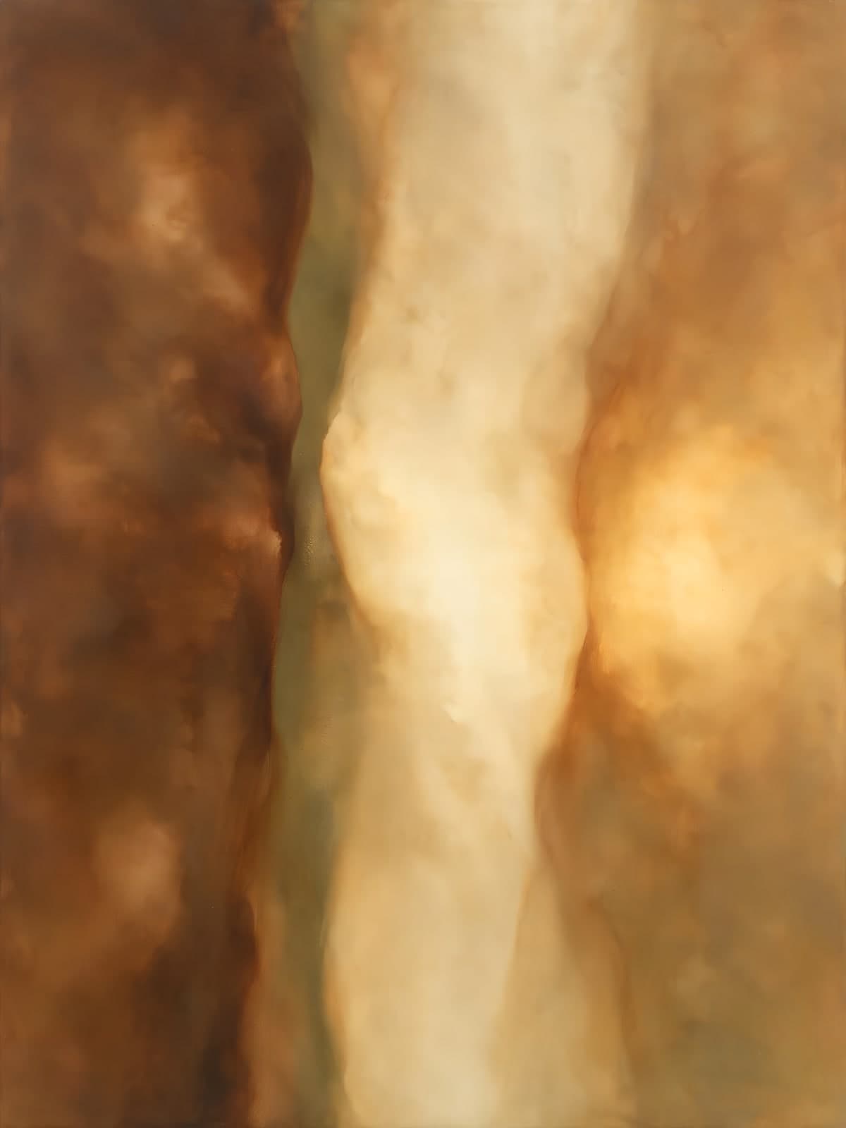 Lichte golvende baan door bruine wolken