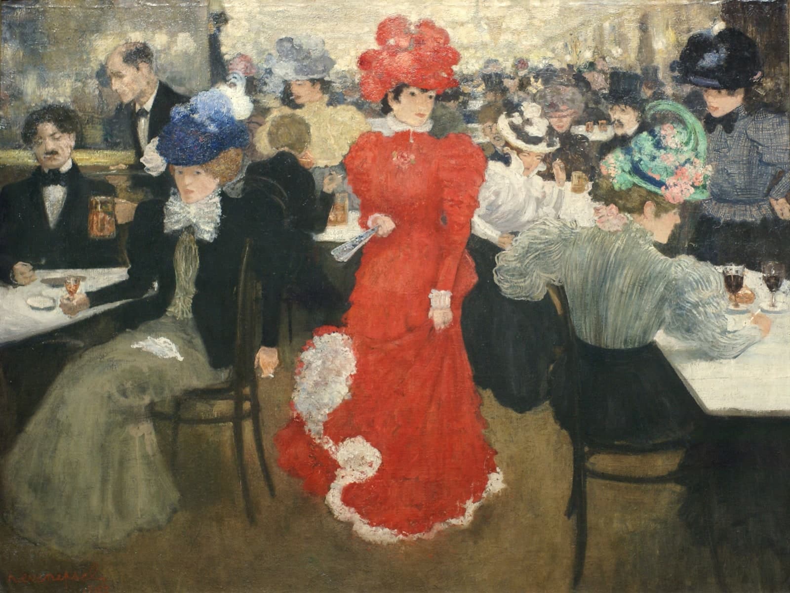 In Café d'Harcourt in Parijs