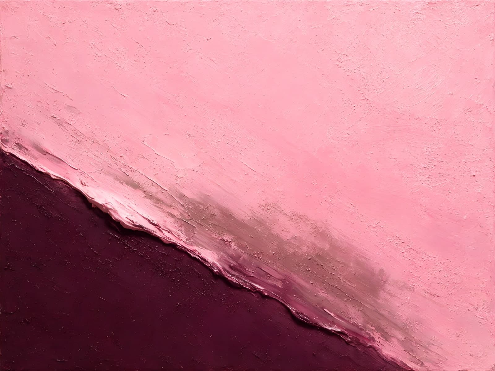 Roze vlak met een donkerrode diagonaal