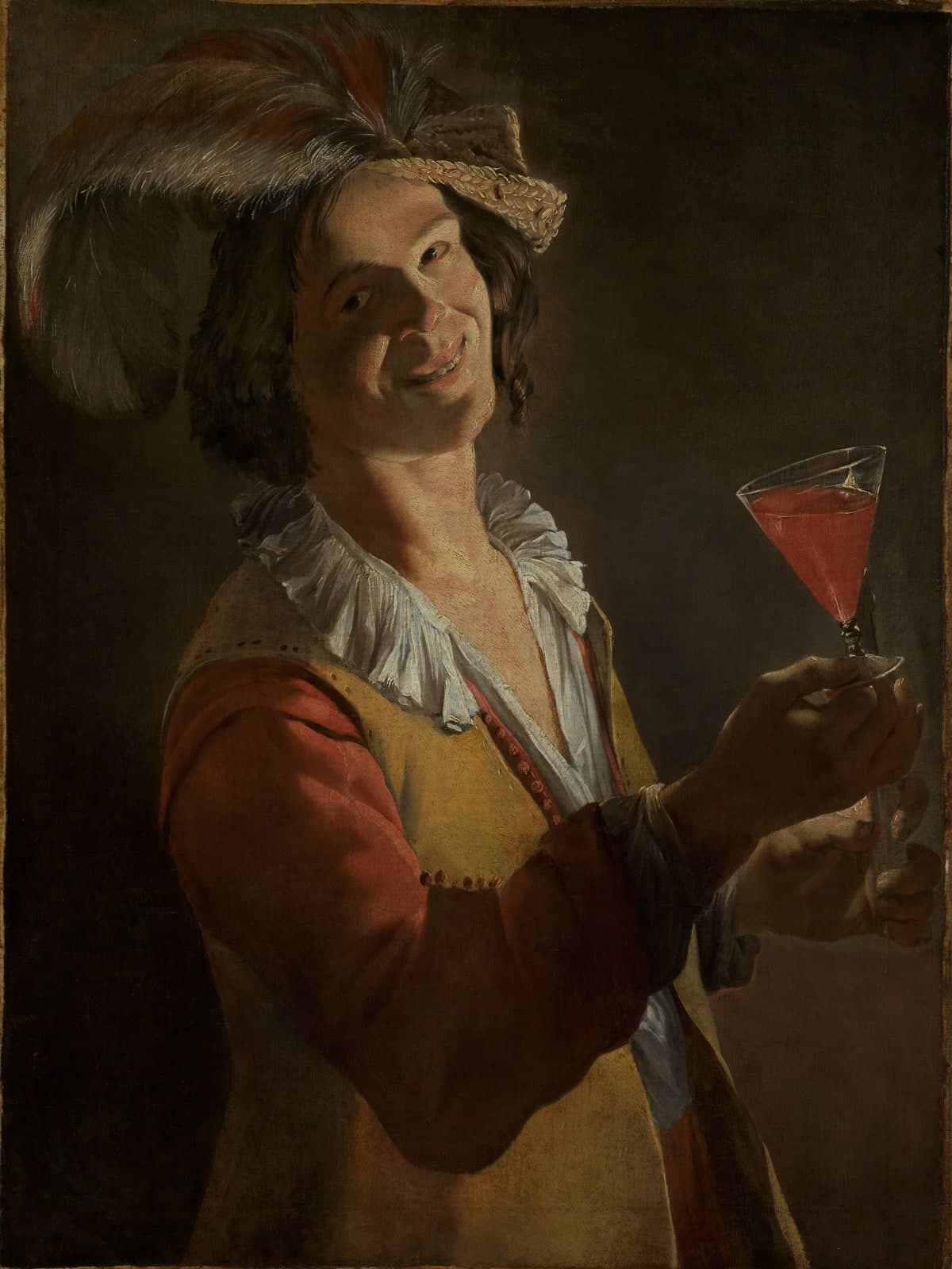Vrolijke drinker