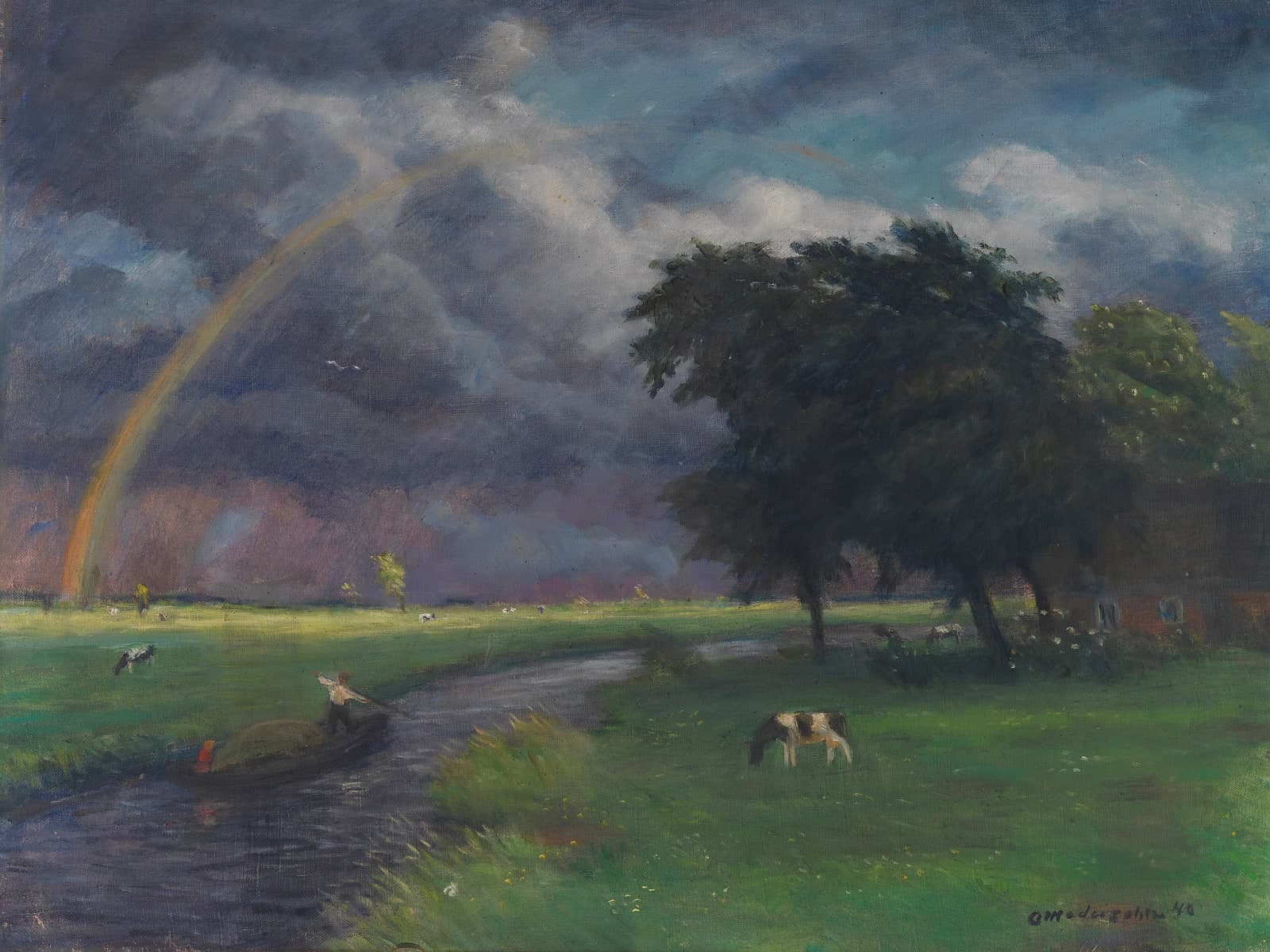 Weidelandschap na de regen