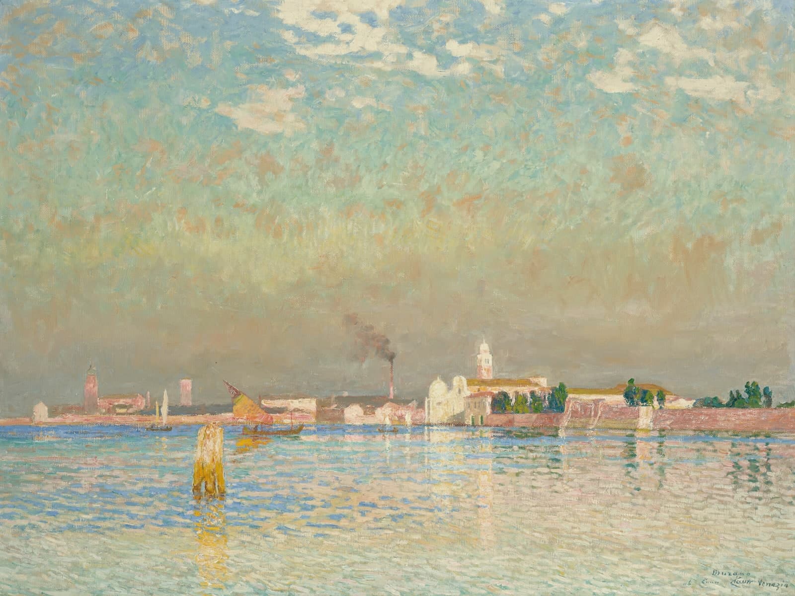 Gezicht op Murano, Venetië