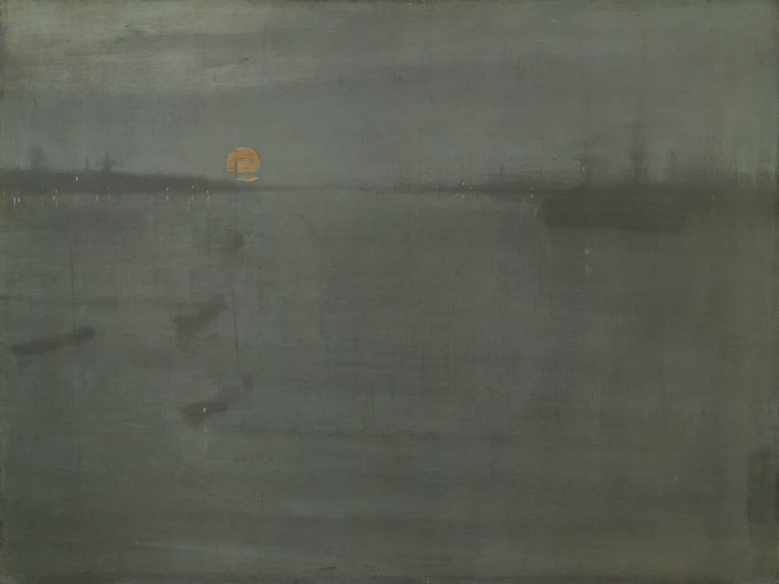 Nocturne in blauw en goud, Southampton Water