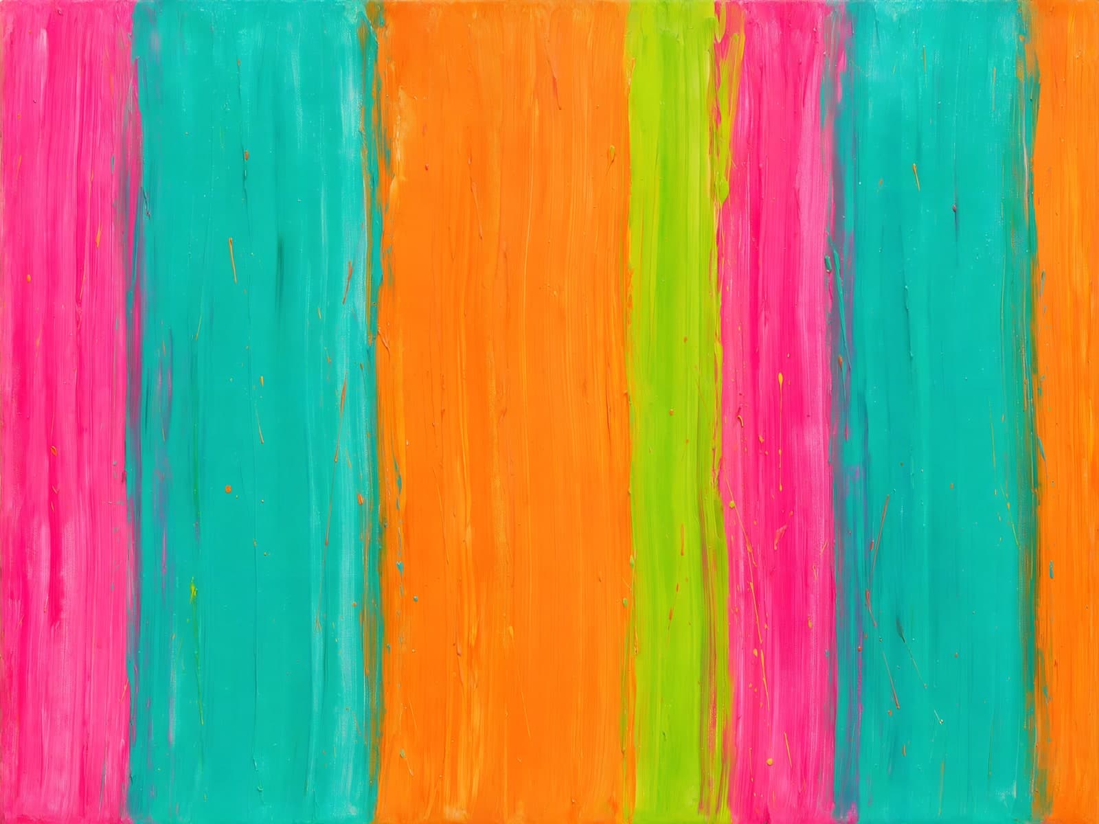 Roze, turquoise en oranje verticale banen