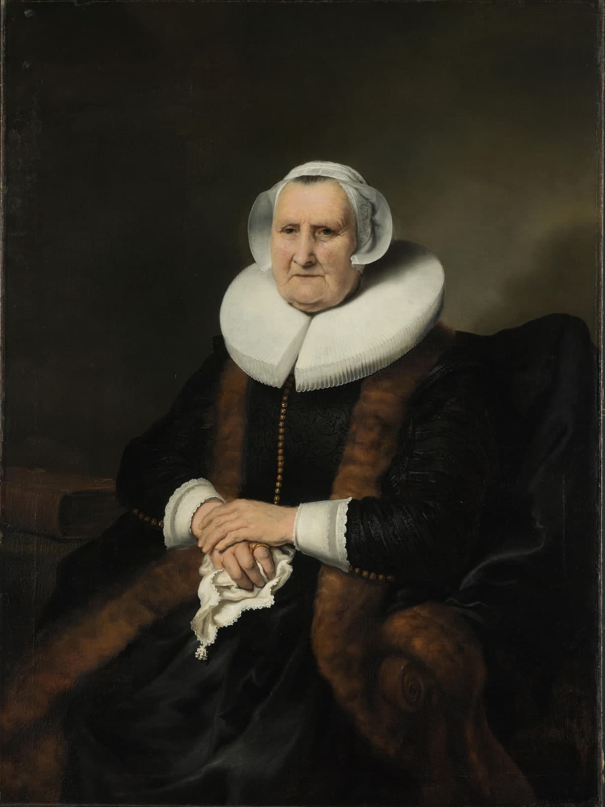 Portret van een oude dame