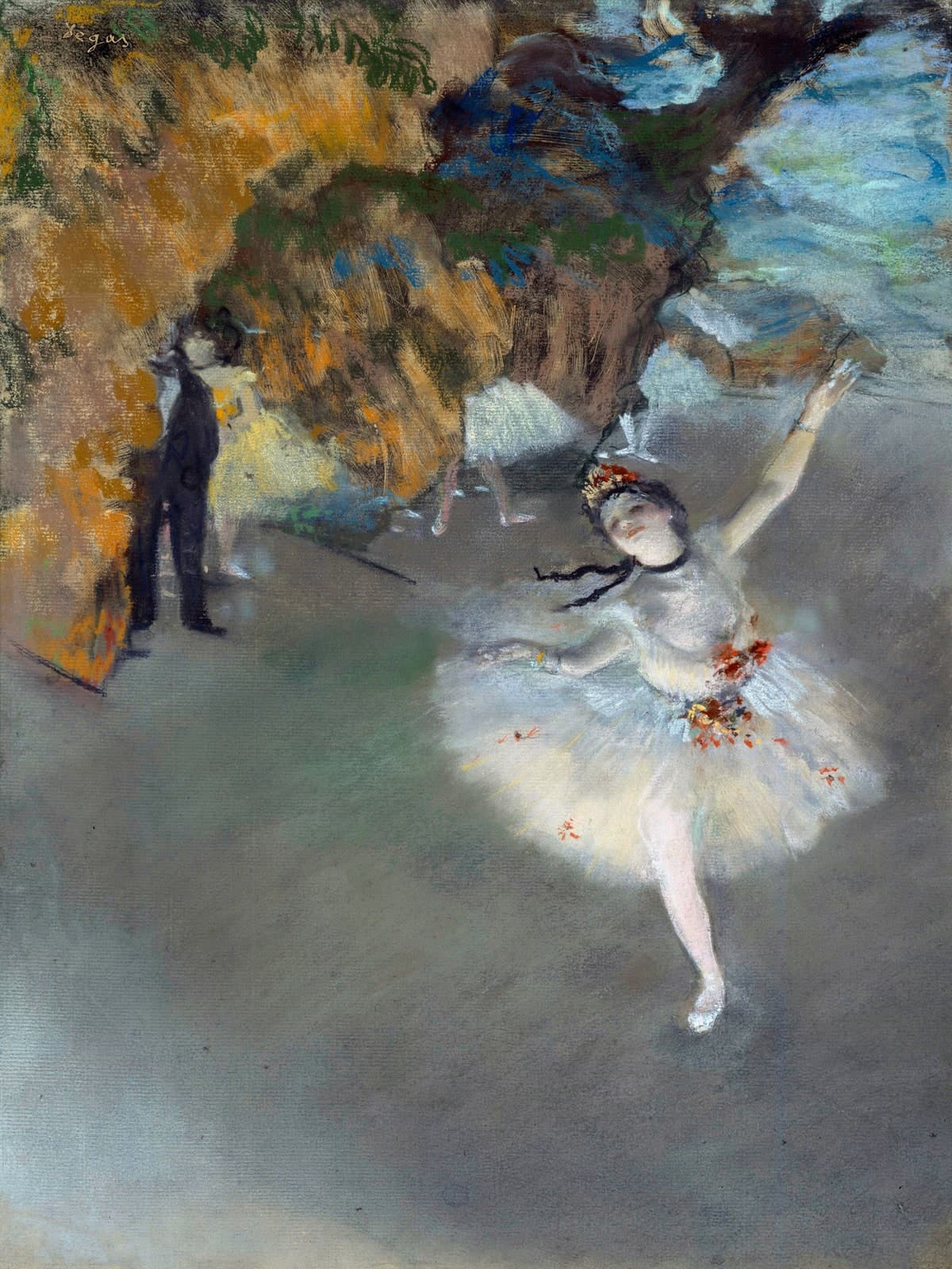 De ster, danseres op het toneel
