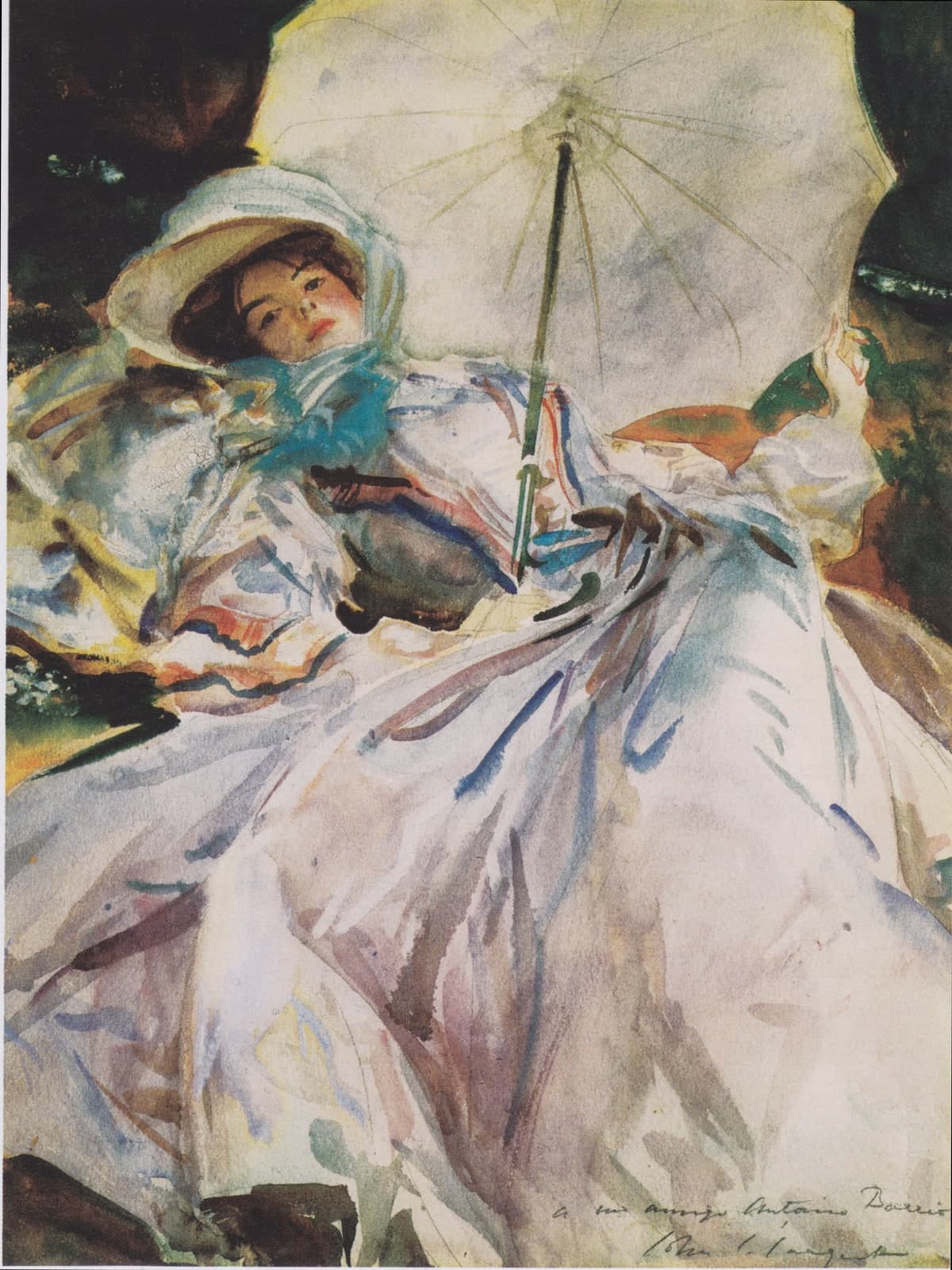 Dame met parasol