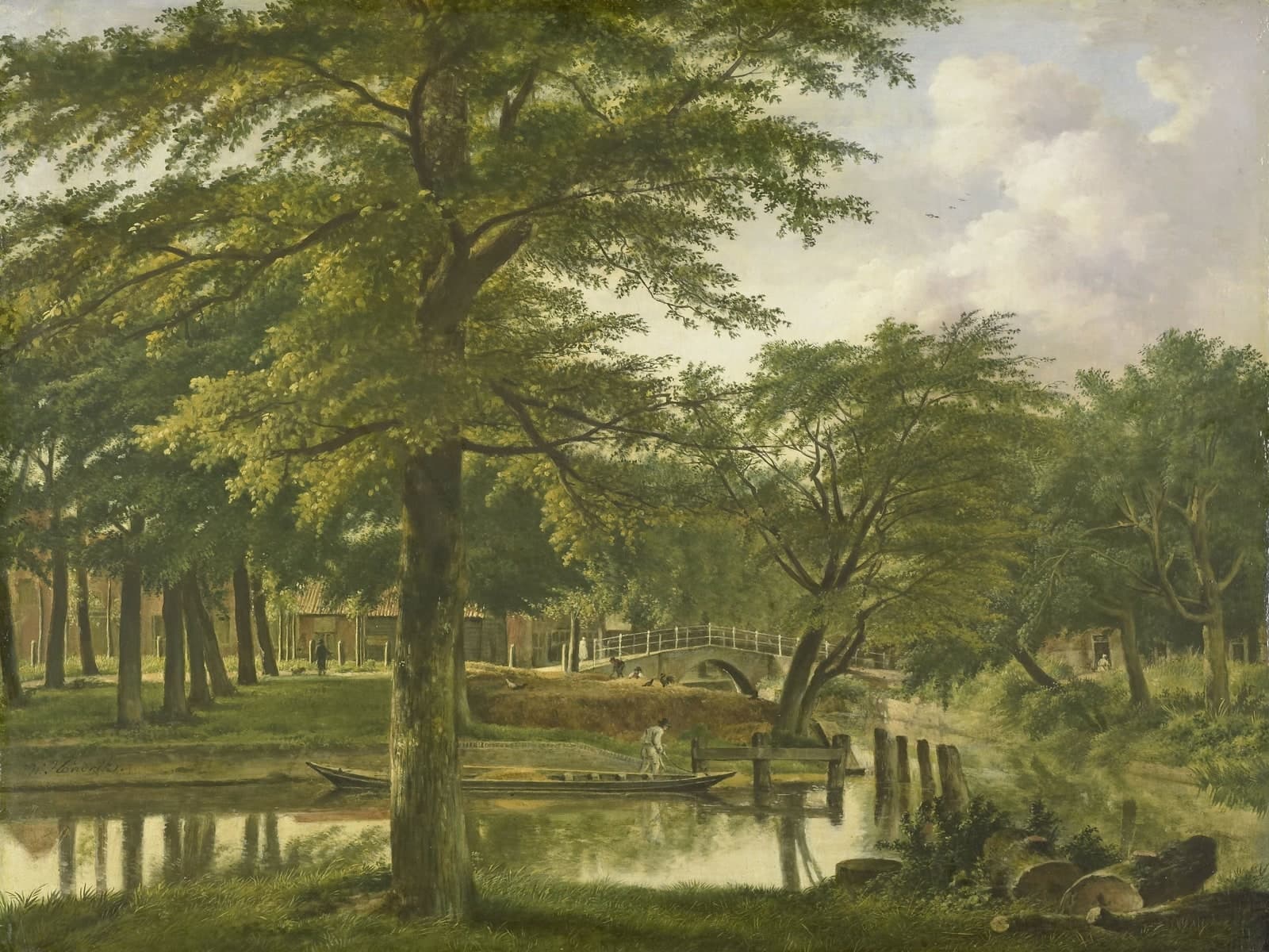 Gezicht op de Nieuwe Gracht in Haarlem