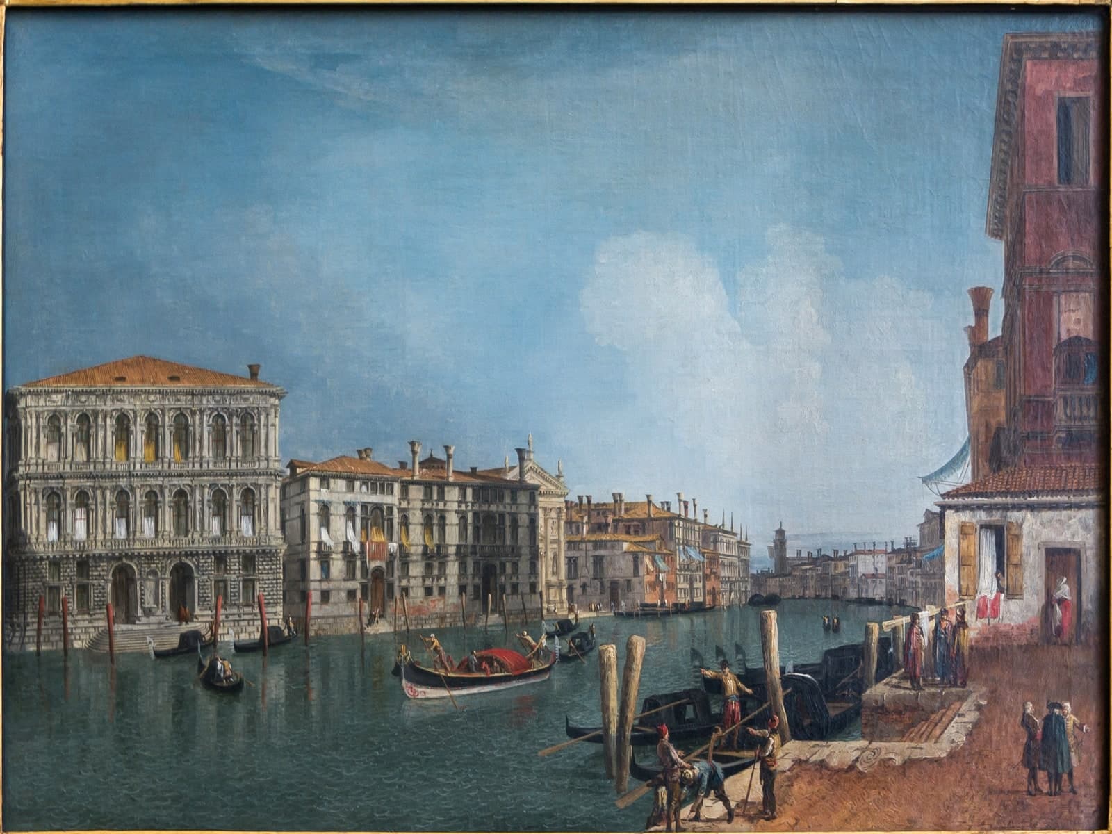 Gezicht op het Canal Grande bij Ca' Pesaro