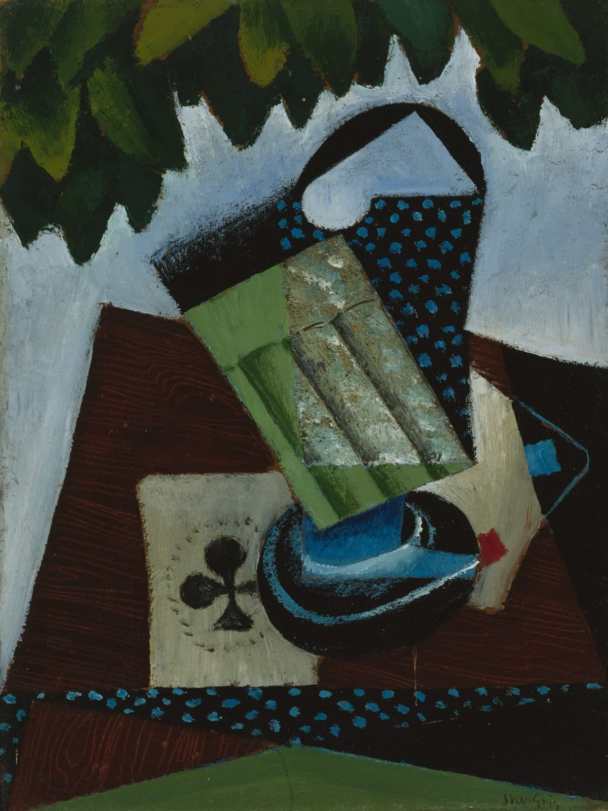 Glas en speelkaarten