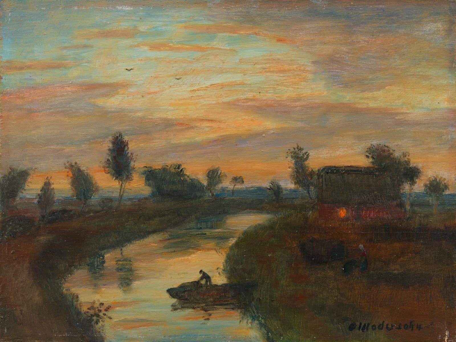 Avond in het veen