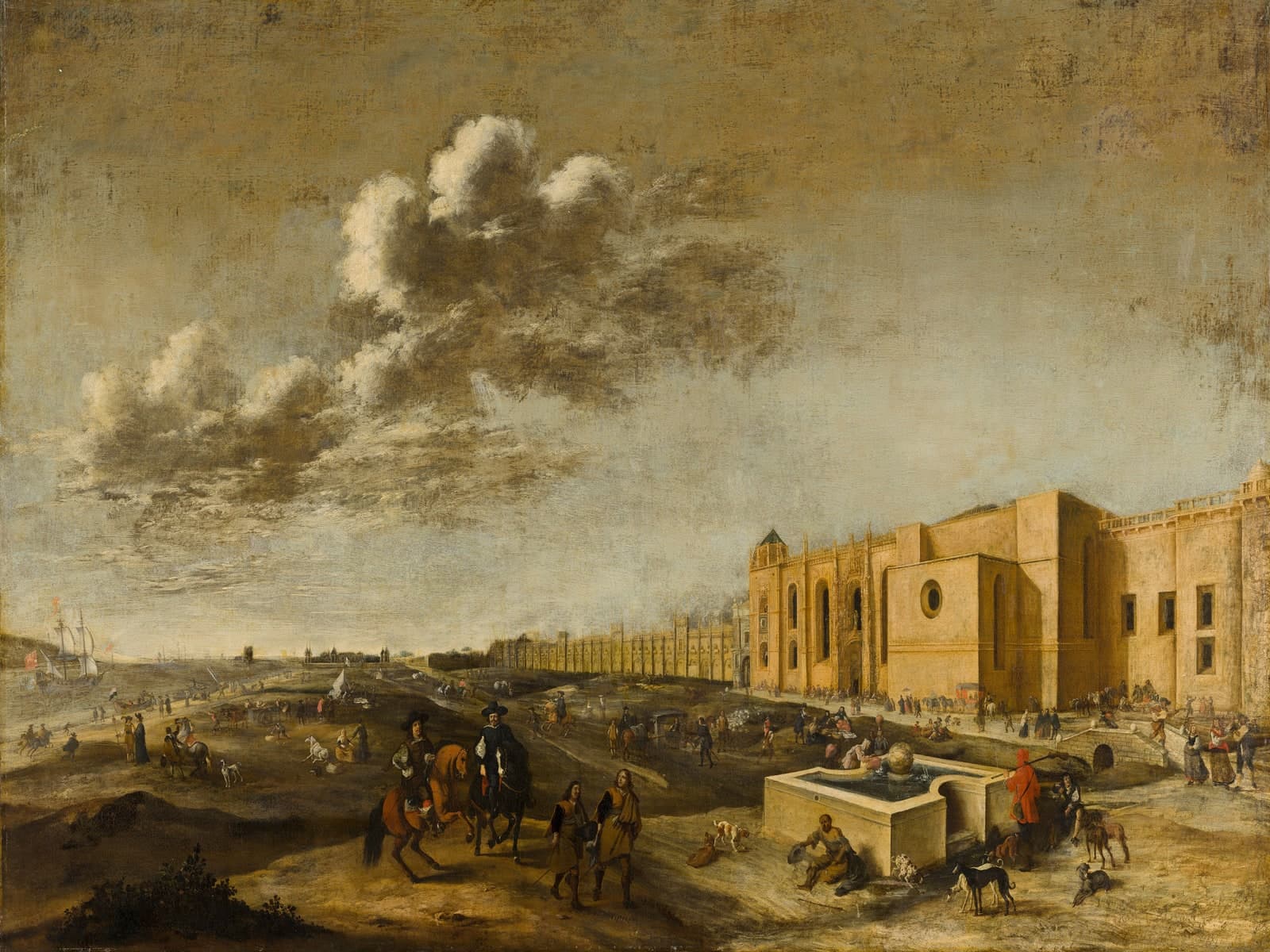 Gezicht op het klooster Belem bij Lissabon