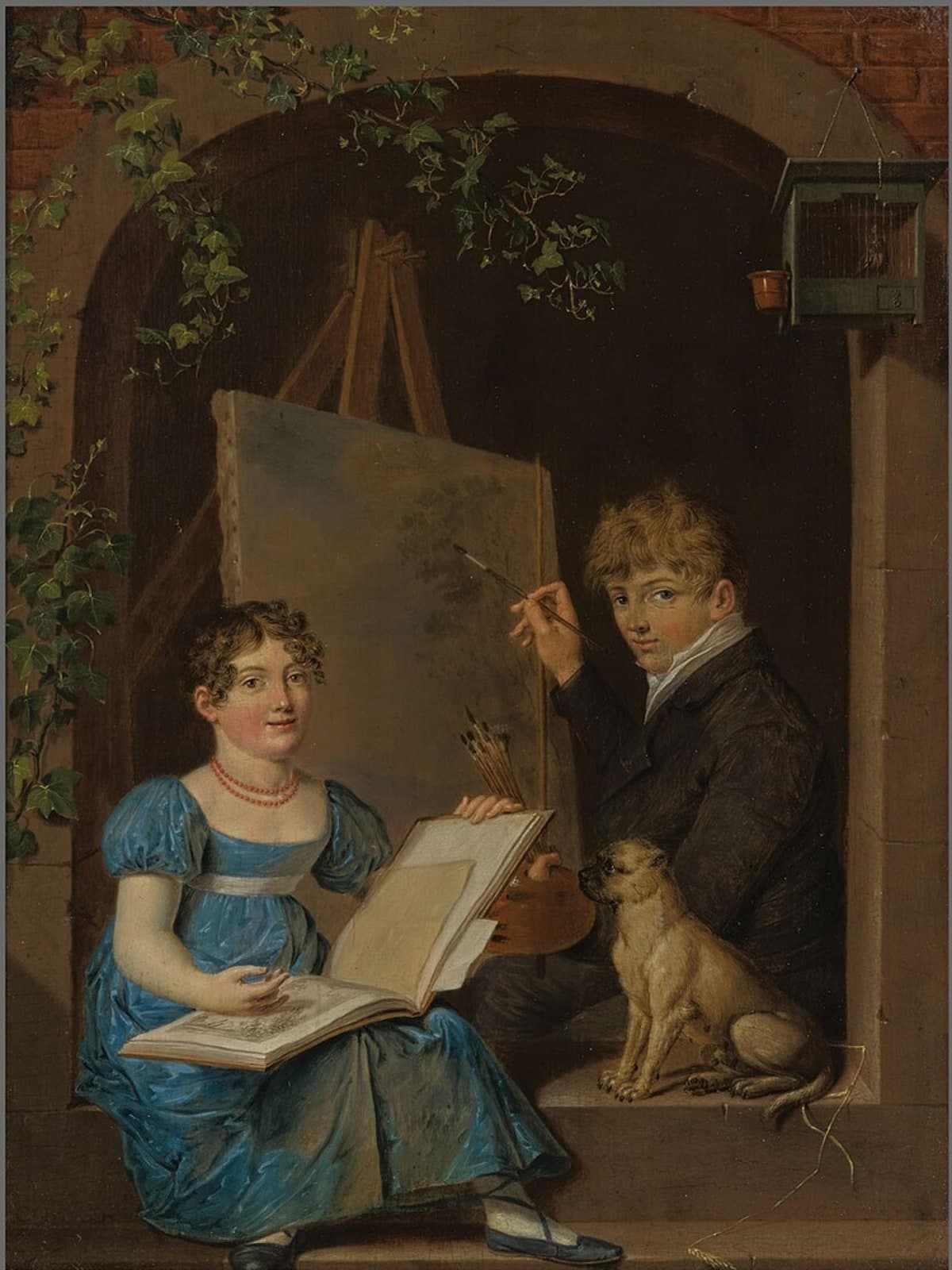 De twee oudste kinderen van de schilder