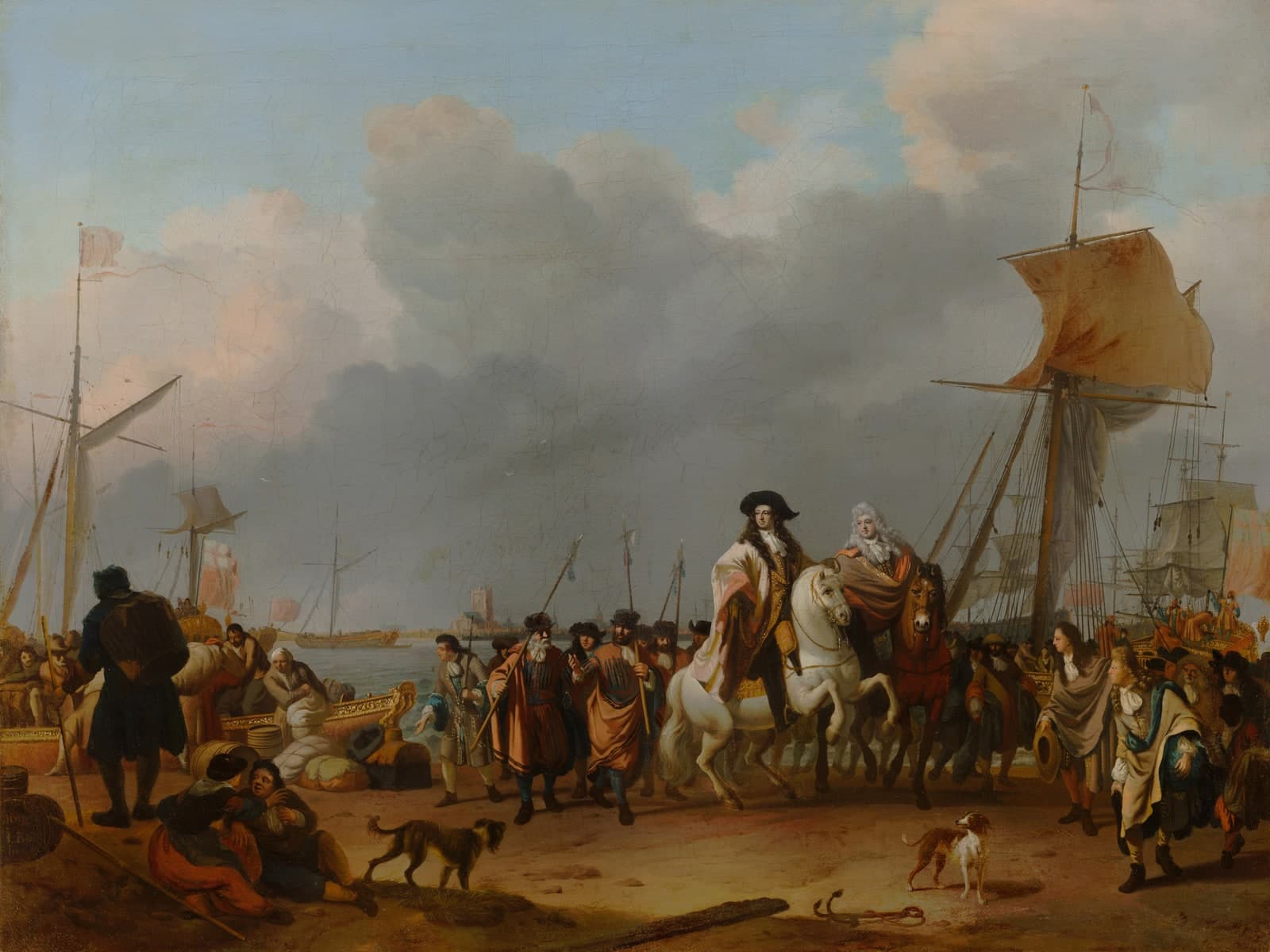 Aankomst van prins Willem III in de Oranjepolder