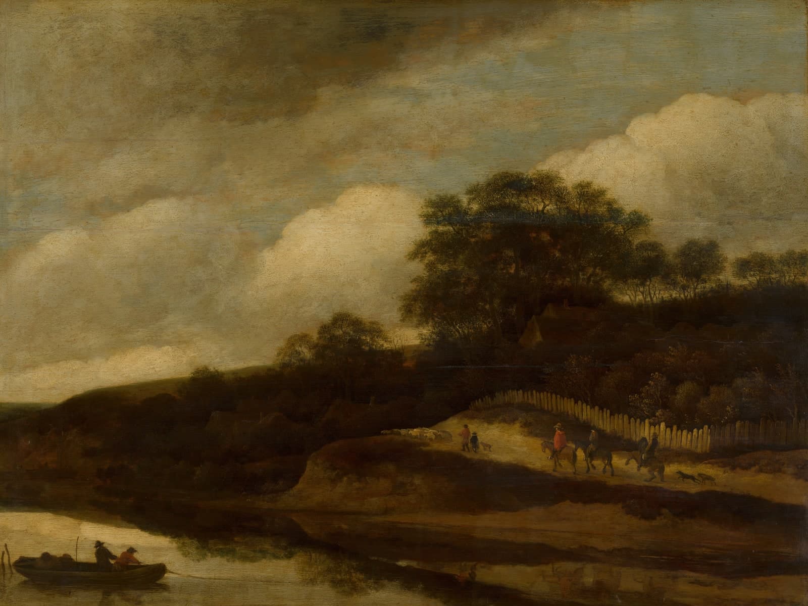 Heuvelachtig landschap met water