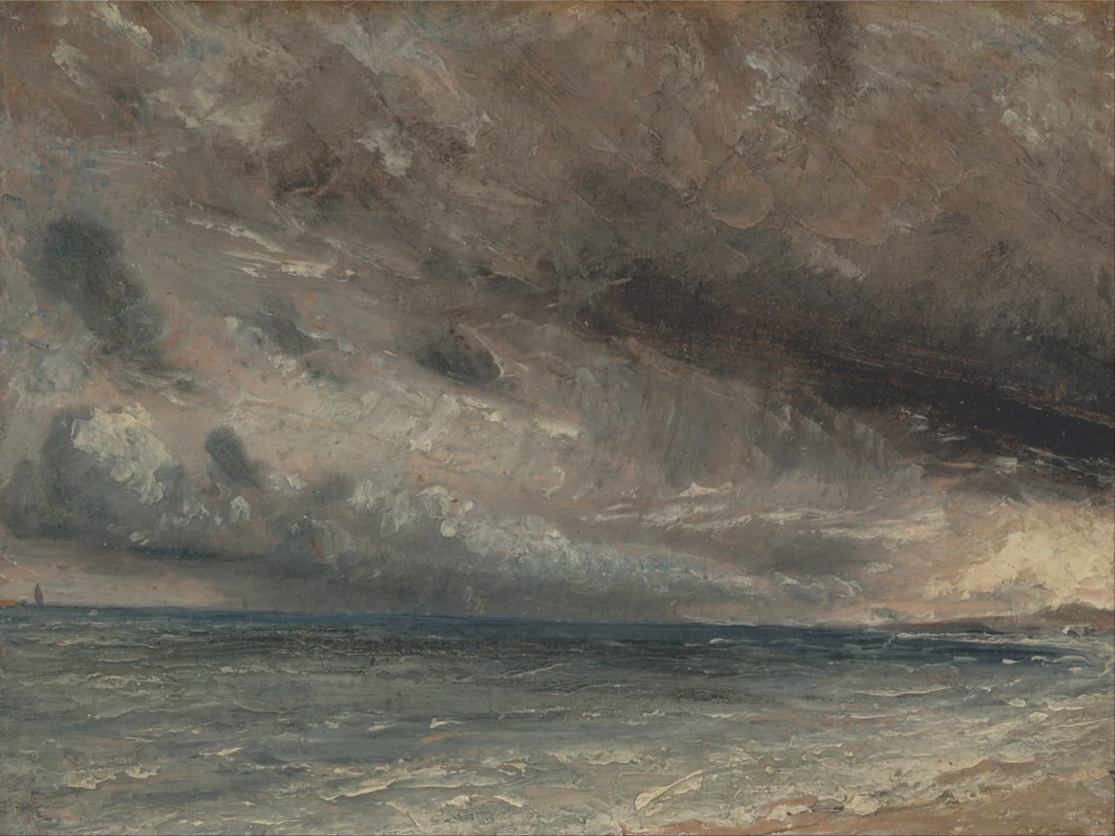 Stormachtige zee, Brighton