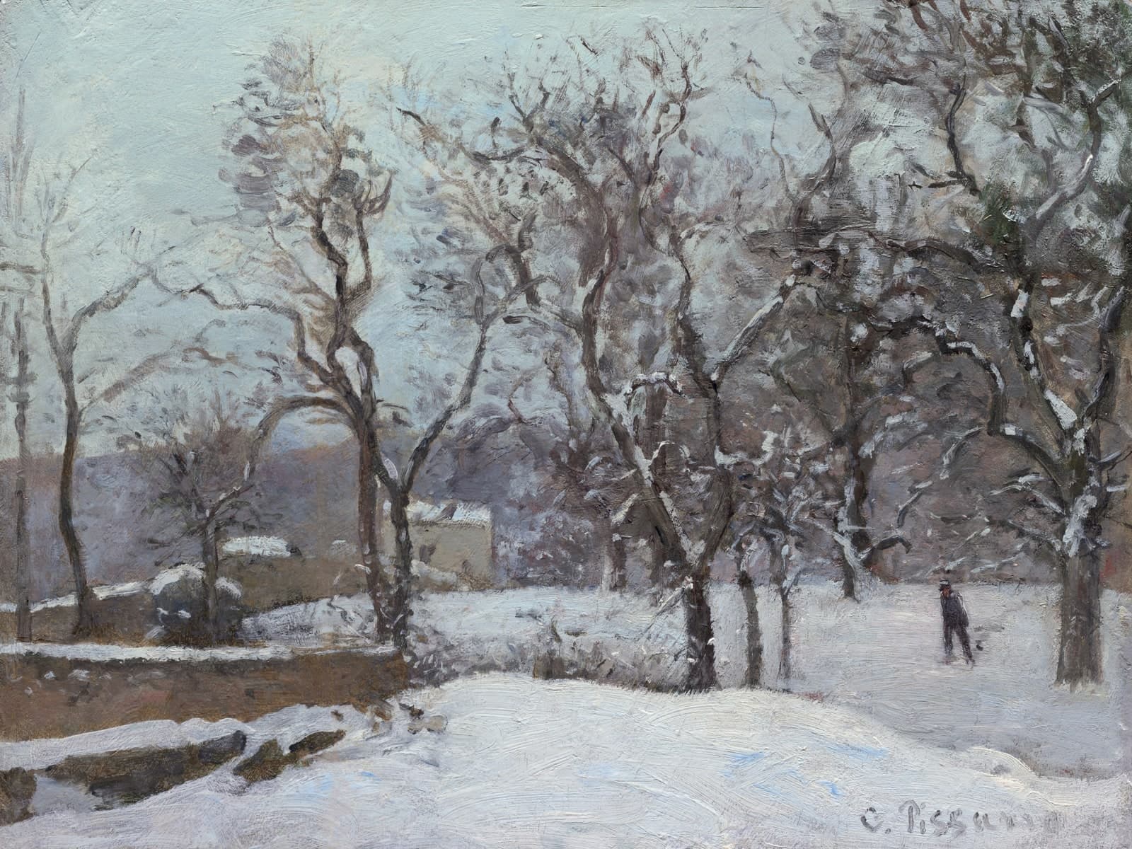 Sneeuw bij Louveciennes
