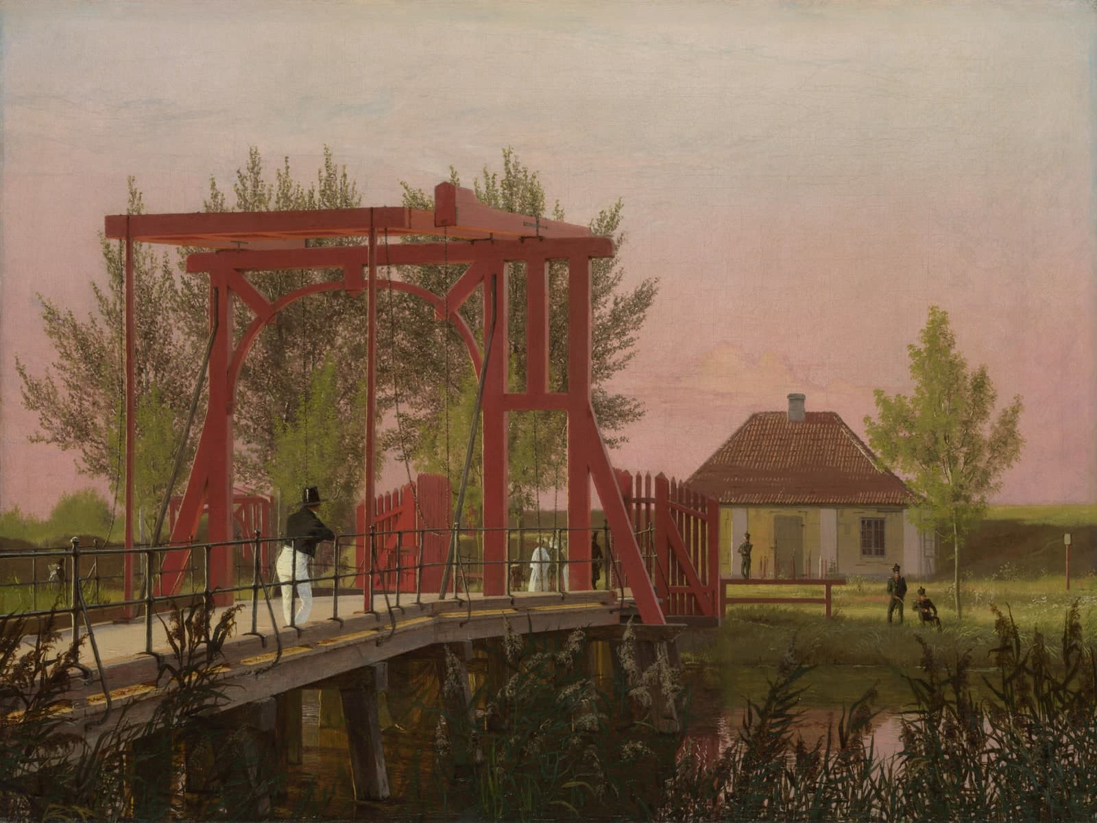 De noordelijke ophaalbrug naar de citadel in Kopenhagen