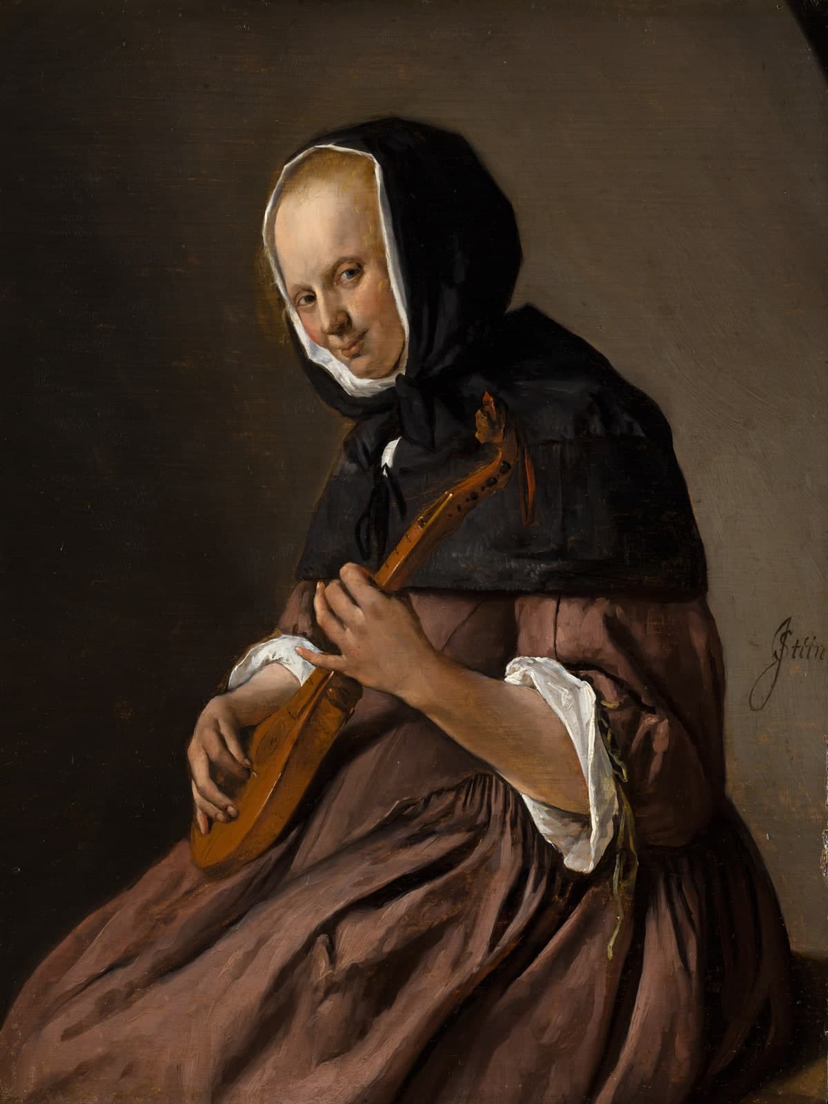 Cister spelende vrouw