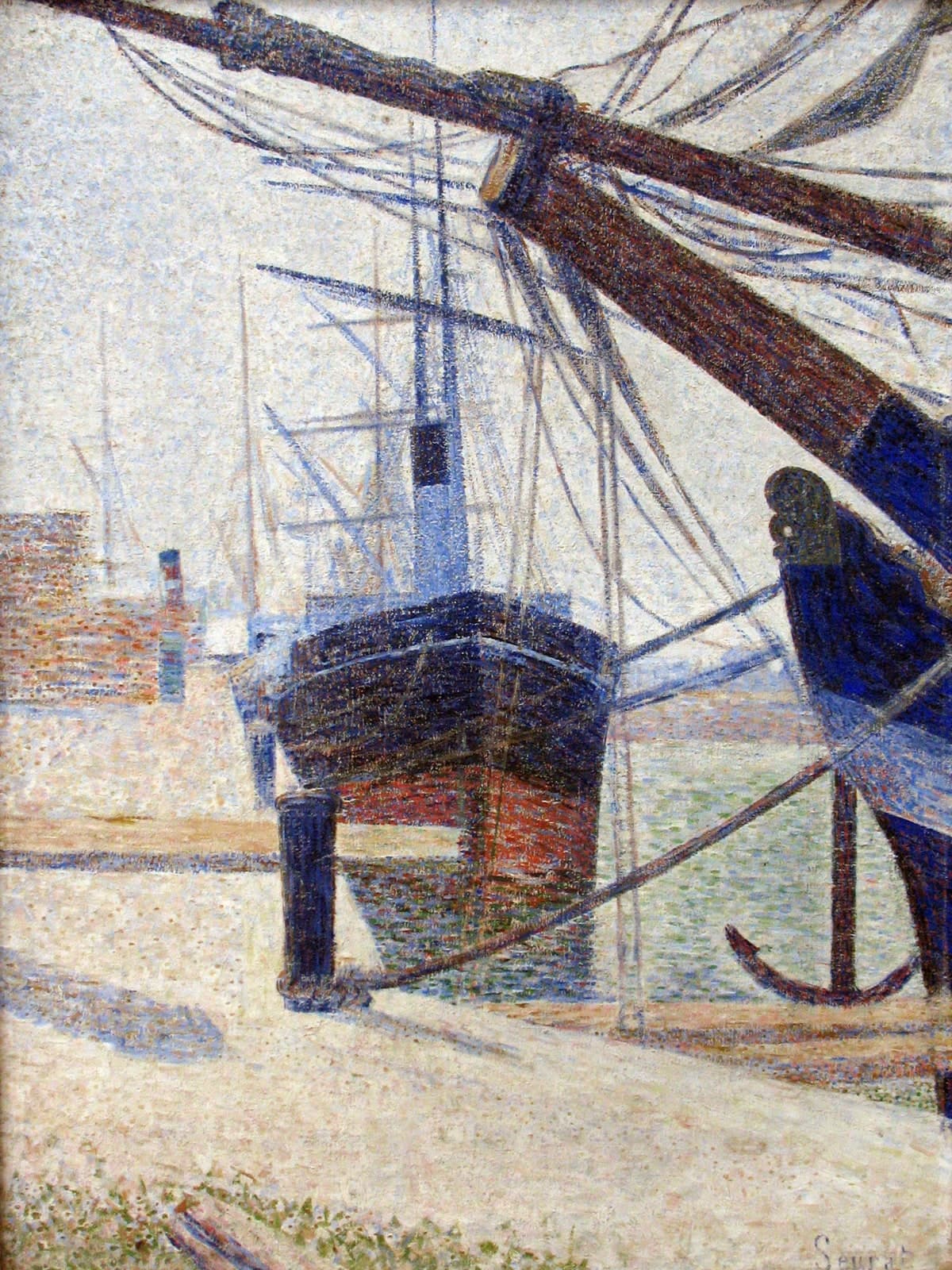Hoek van een dok in Honfleur