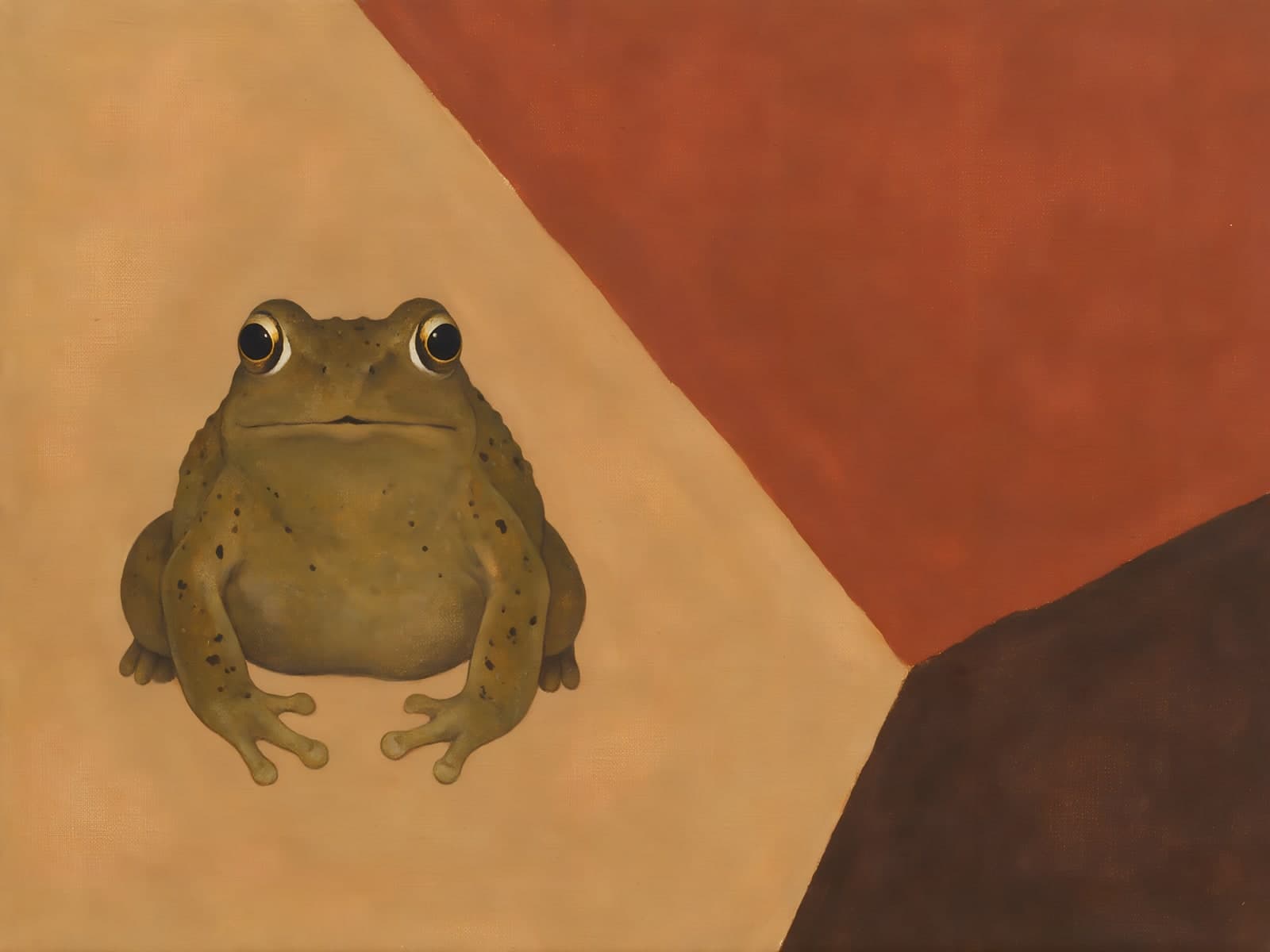 Pad op een terracotta vlak